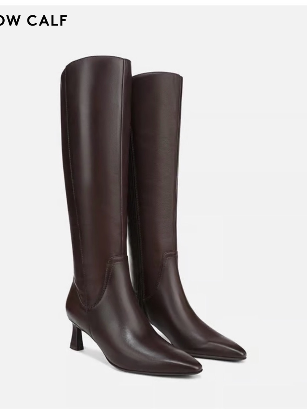 Naturalizer Deesha Boot Narrows Calf Brown Leather Knee High